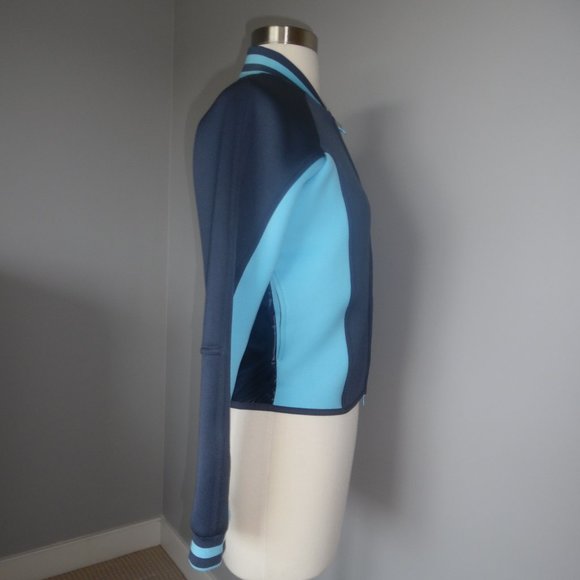 Adidas Stella Mccartney‎ Neoprene Bomber Blu Performance Running Casual Jacket - Picture 6 of 12